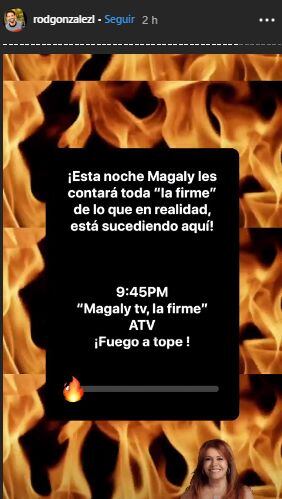 'Peluchín' anunció que Magaly Medina contará "la firme" sobre lo que sucede con Karen Schwarz. (Instagram)