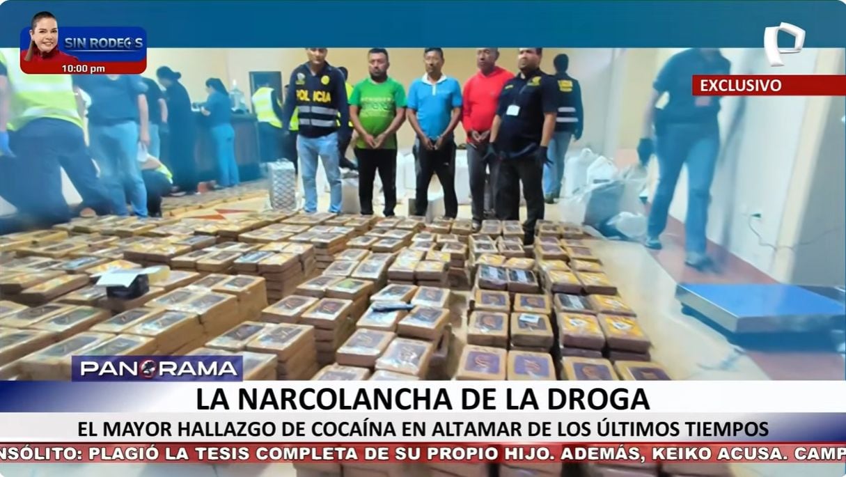 Una embarcación ligera fue interceptada con 2.4 toneladas de clorhidrato de cocaína ocultas en compartimentos secretos. Foto: Panorama