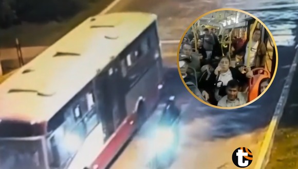 Bus Rojo es atacado por extorsionadores