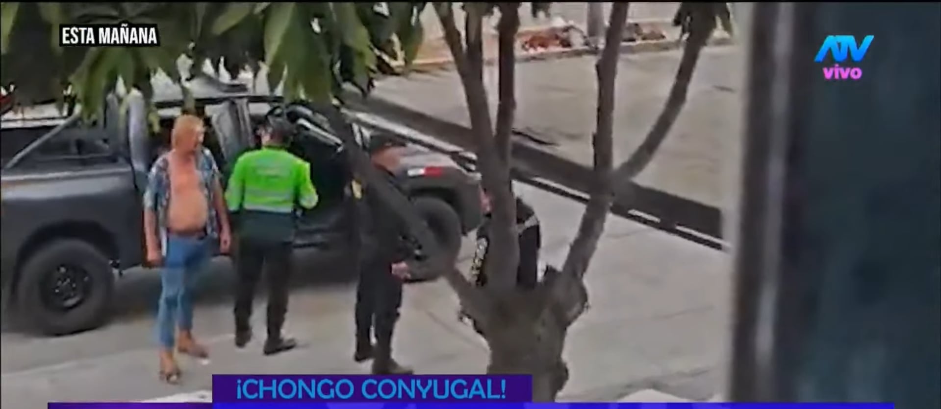 Expareja de Flor de Huaraz protagonizó una pelea con su vecino. (Fuente: ATV)