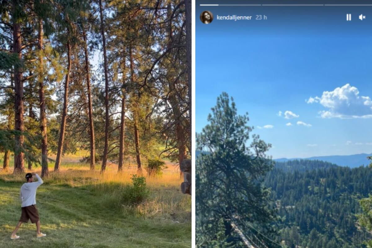 Kendall Jenner compartió estados en una zona boscosa y en una de ellas aparece Devin Booker. (Foto: @Kendalljenner).