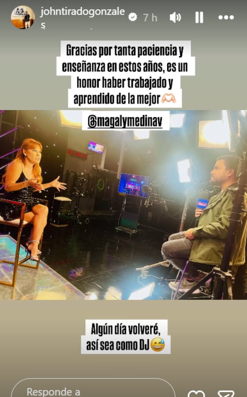John Tirado renunció a 'Magaly TV La Firme' y agradeció la oportunidad a Magaly Medina.