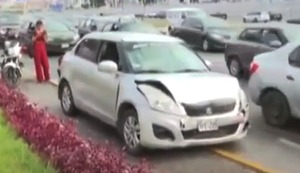 Choque múltiple en la Vía Expresa deja varios heridos: chofer responsable se dio a la fuga