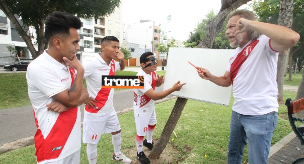 Hinchada quiere más 'abrazos de gol'. Gareca peruano y Cuevita imitador repitieron inolvidable abrazo y estudian la estrategia con Lapadula de Gamarra y doble de 'Orejitas'. (Entrevista: Isabel Medina / Foto: Alan Ramírez / Trome)