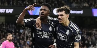 Real Madrid festeja el primero en los pies de Vinícius (Foto: Getty Images)