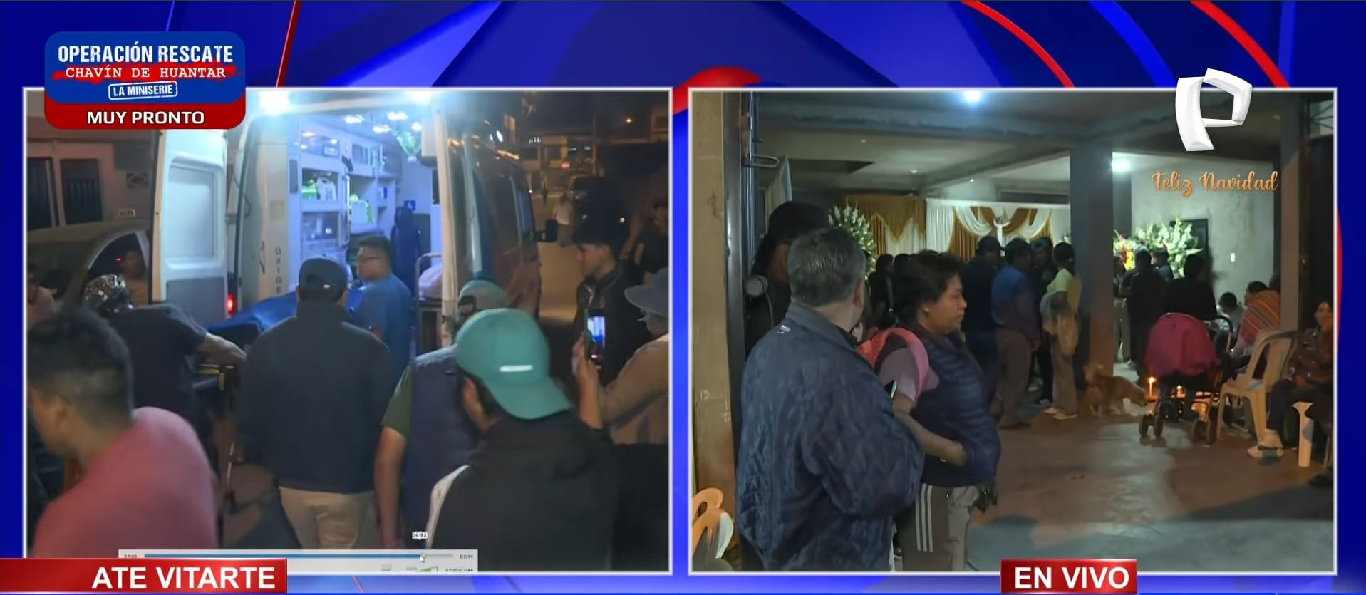 Hijo asiste al velorio de sus padres en camilla. (Foto: Panamericana)