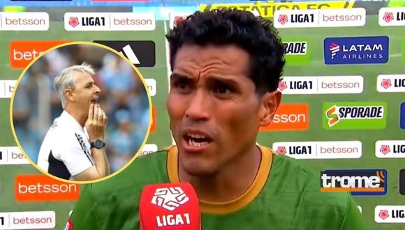 Víctor Balta denunció falta de respeto de DT de Cristal y lo exhortó apedir disculaps (Video: Liga 1Max)