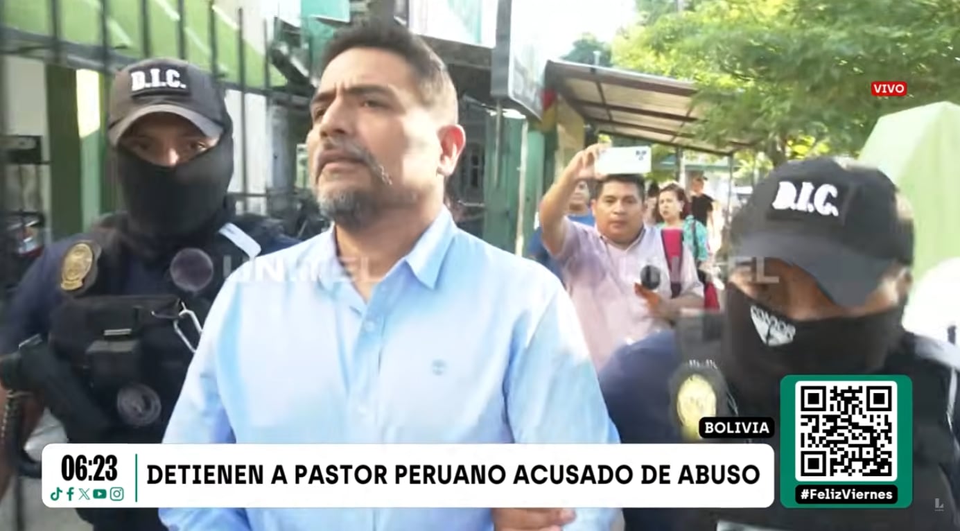 Pastor peruano es acusado de abuso de menores en Bolivia y fue detenido.