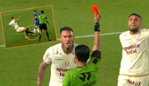 La terrible falta de Gustavo Dulanto que le valió la tarjeta roja en el Universitario vs. Alianza Atlético de Sullana | VIDEO