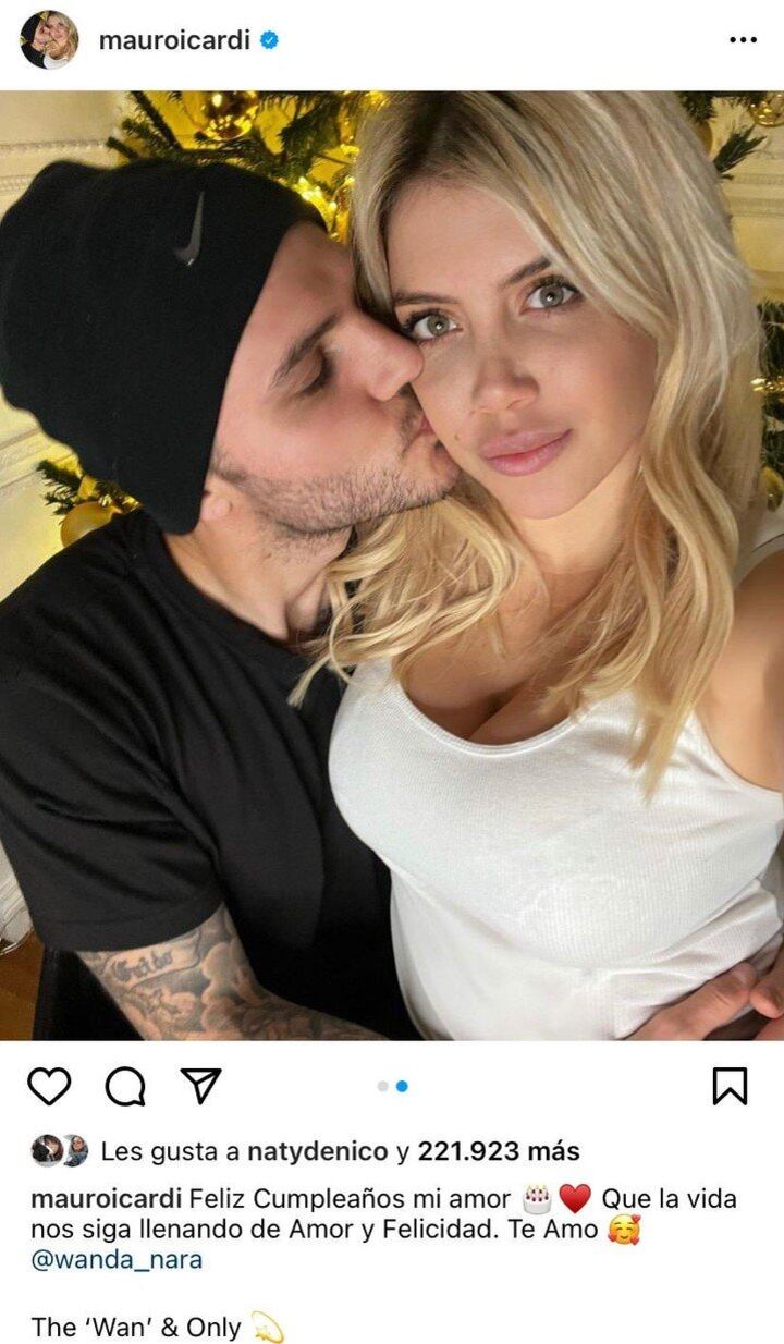 Mauro Icardi y Wanda Nara pasaron juntos el cumpleaños de la empresaria. Foto: Instagram.