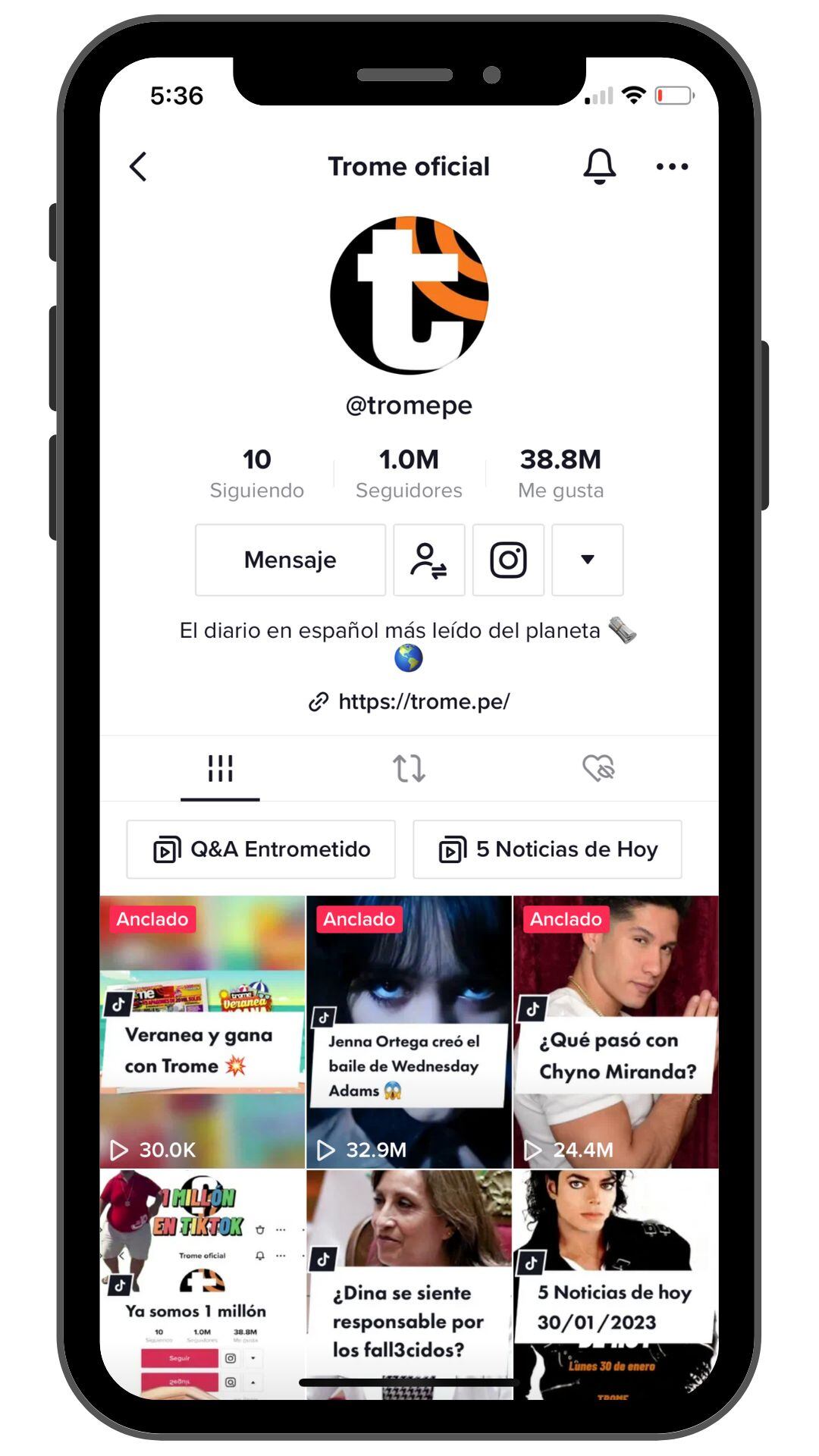 Nuestro video más visto continúa siendo el de ‘Merlina de Netflix’ que ya acumula 32,9 millones de reproducciones.