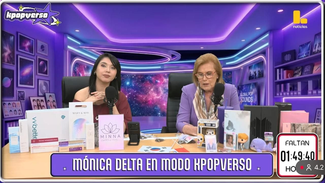 Mónica Delta en modo BTS. Foto: Latina