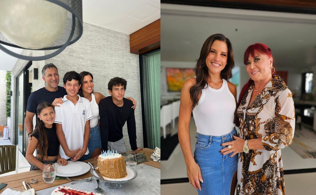 María Pía Copello y su familia.