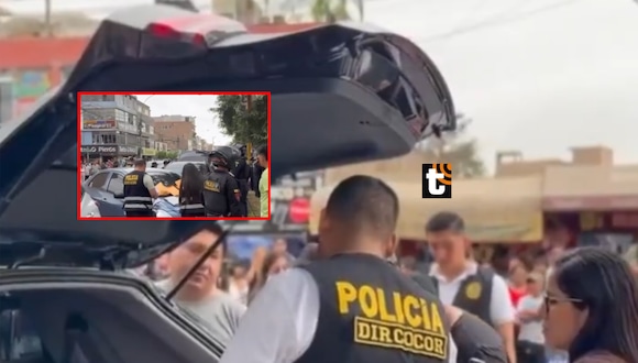 TROME - ¡Detienen a seis policías del Grupo Terna en Los Olivos! Son intervenidos por presunto robo de dinero a comerciante