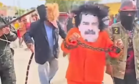 Recrean captura de Nicolás Maduro en Piura.