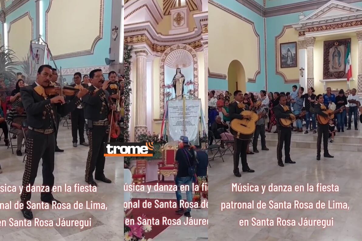 Diversos homenajes y expresiones por nuestra santa limeña en México. Hubo maricachis cantándole en varios templos. (Isabel Medina / Foto: Tiemposrj - Compos. Trome).