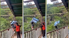 Turista murió tras romperse cuerda de seguridad en parque extremo de China