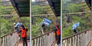 Turista murió tras romperse cuerda de seguridad en parque extremo de China