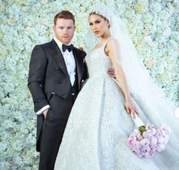 De blanco y con un estilo único. Así fue la flamante boda entre Canelo y Fernanda (Foto: Fernanda Gómez / Instagram)
