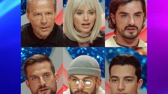Alfredo Adame, Thalí García, Christian Estrada, Clovis Nienow, Carlos “El Cañón” Gómez y Rodrigo Romeh son los integrantes de La Casa de Los Famosos 4 que están a lista de nominados a dejar el reality. (Foto: Telemundo)