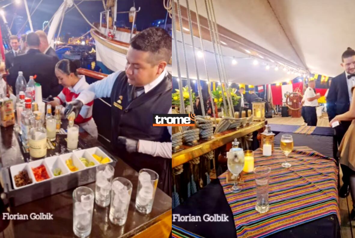 Gran buque escuela a vela de la Marina de Guerra sigue su viaje y llegó a Alemania. Muestra a visitantes nuestras tradiciones, gastronomía, oferta exportable y destinos. (Florian Golbik/ Comp.: Isabel Medina / Trome).