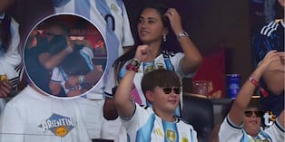 Antonella Roccuzzo no pudo contener las lágrimas a la reacción de Argentina ante Inglaterra (Foto: Getty Images)