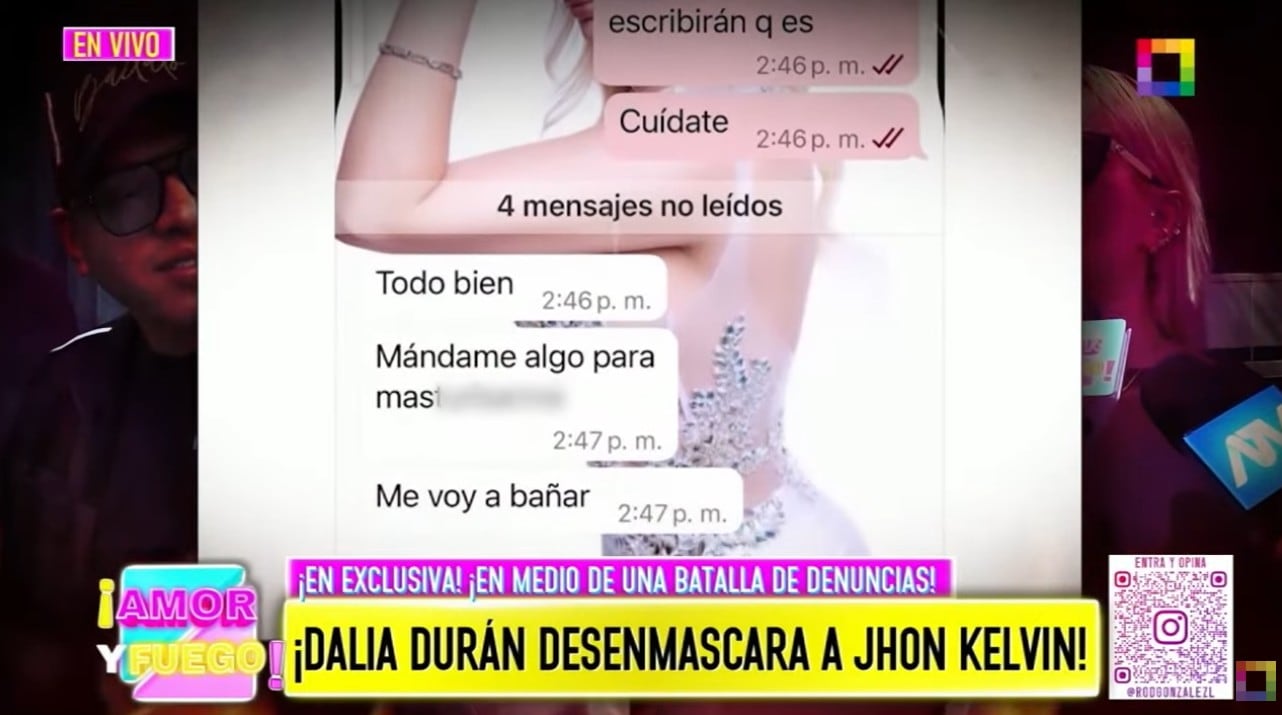 John Kelvin le habría pedido contenido íntimo a Dalia.