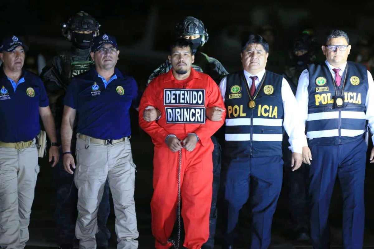 La Policía Nacional del Perú brinda detalles sobre el proceso de extradición, traslado y demás acciones policiales realizadas para poner ante la justicia peruana a Erick Hernández Moreno, conocido como El Monstruo. Foto: Cesar Bueno @photo.gec