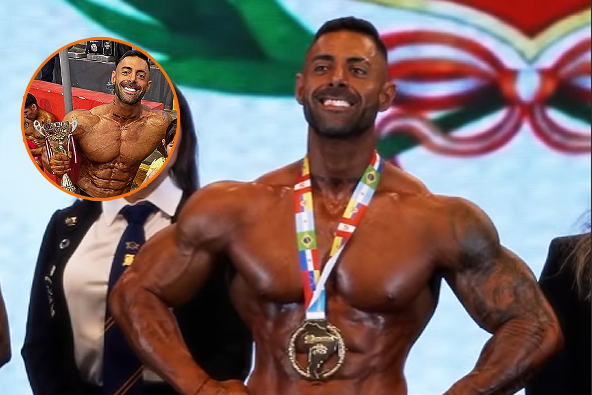 Sebastián Lizarzaburu luce orgulloso la medalla y copa que obtuvo tras su triunfo.