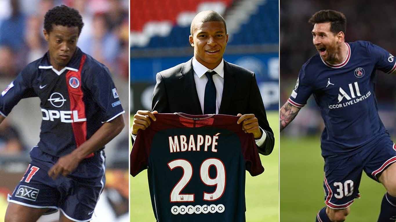 Ronaldinho llegó al PSG un año antes de ser campeón mundial. Lo mismo pasó con Mbappé. Messi arribó al club parisino en 2021