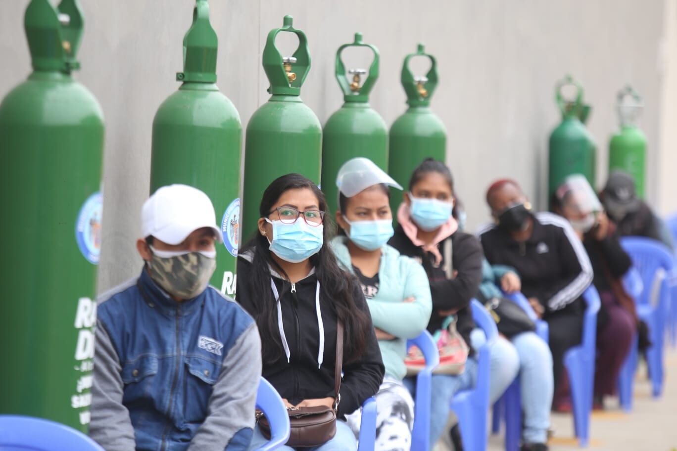 Municipalidad de Comas inauguró planta de oxígeno medicinal y muchos vecinos acudieron. | Foto: Difusión