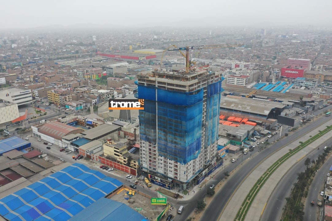 El edificio más alto de Lima Norte. Ya realizaron el último vaciado de concreto. ¿Dónde se ubica, qué empresa lo construye, cuántos pisos y departamentos tiene? (Entrevista: Isabel Medina / Foto: Jorge Cerdán / Trome).