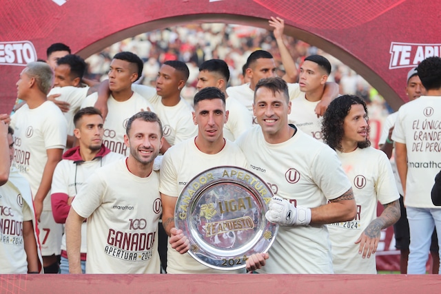 Celebración de Universitario como ganador del Torneo Apertura (Fotos: Jesús Saucedo)