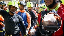 Impactantes imágenes del rescate de un vigilante que estuvo 8 días bajo los escombros tras los terremotos en Venezuela