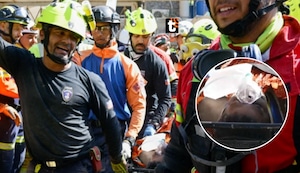 Impactantes imágenes del rescate de un vigilante que estuvo 8 días bajo los escombros tras los terremotos en Venezuela