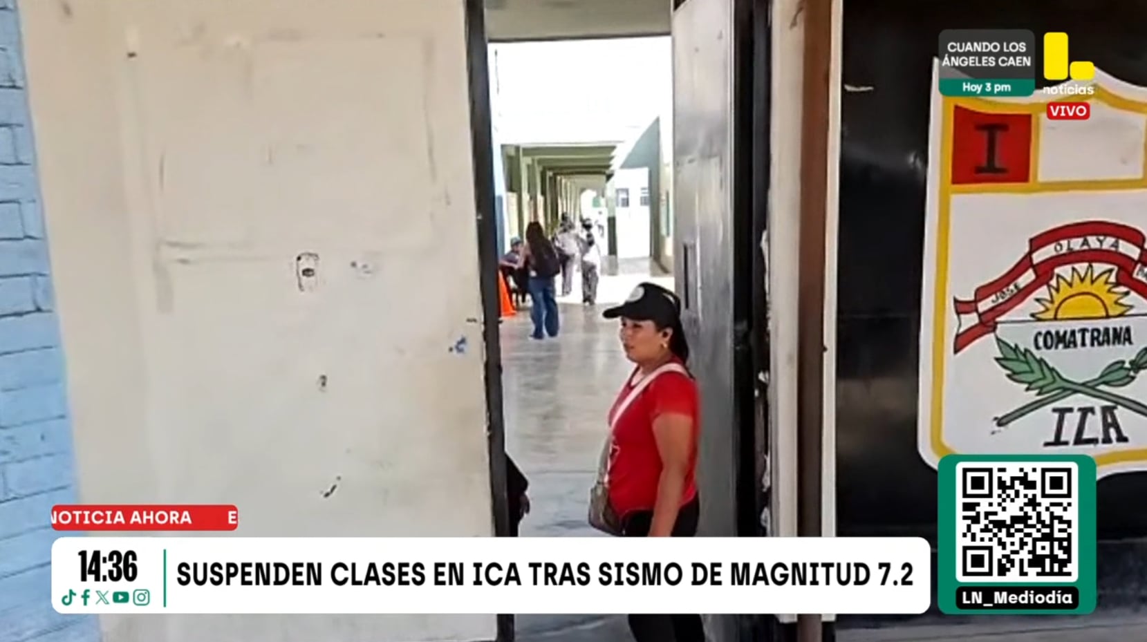 La Dirección Regional de Educación de Ica dispuso la suspensión de clases durante este jueves tras sismo de magnitud 7.2 en Ayacucho.
