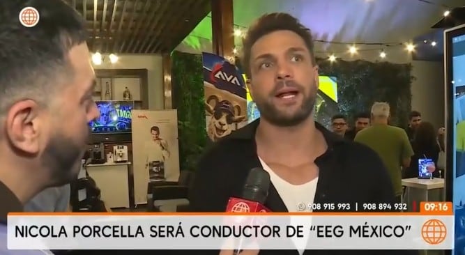 Nicola Porcella celebra tras confirmar que será conductor de ‘Esto es Guerra’.
