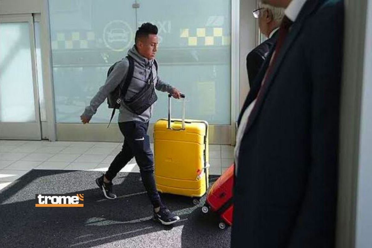 Christian Cueva llegó para hacer trámite de visado en embajada de los Estados Unidos y luego entrenará en Videna (@ovacion)