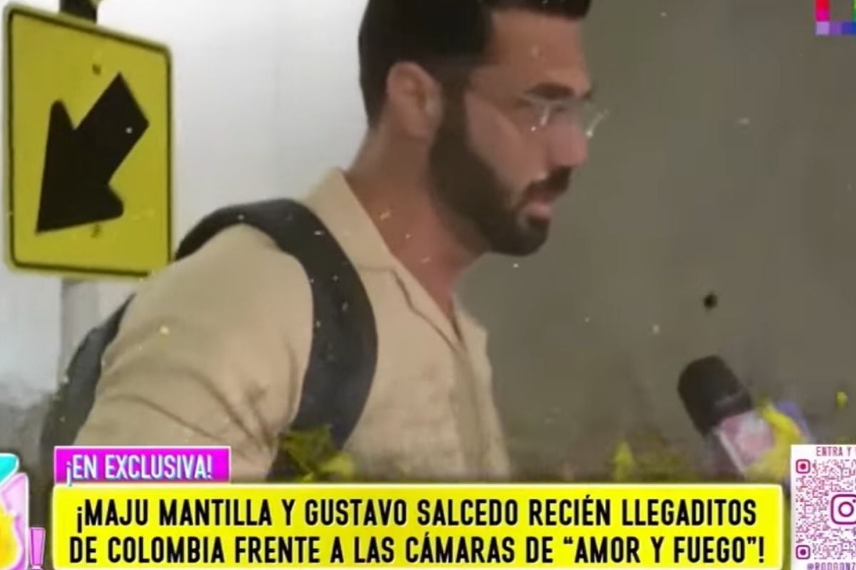 Gustavo Salcedo perdió la paciencia contra el reporetero de 'Amor y fuego'.