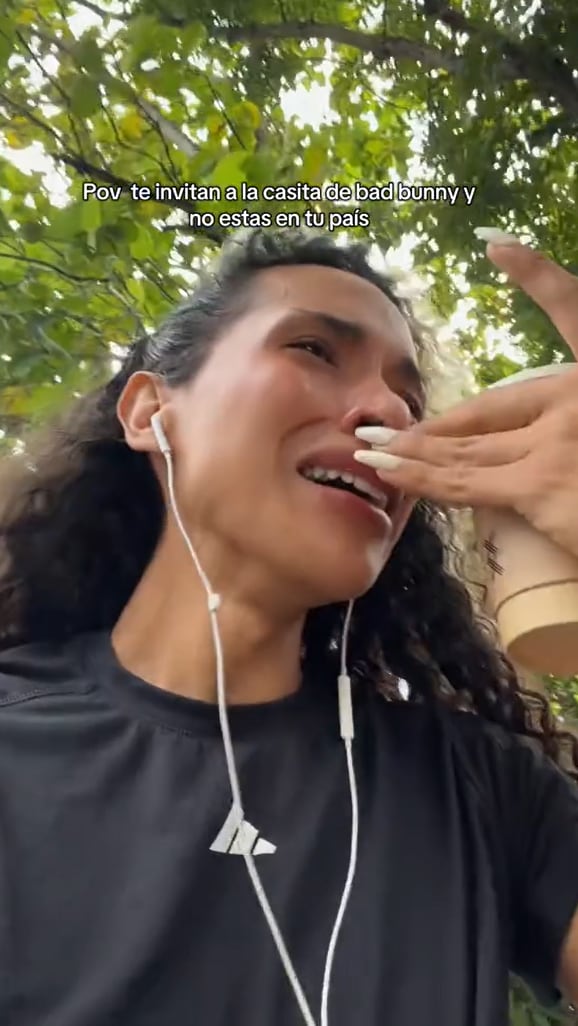 Influencer llora al revelar que no podrá estar en 'La Casita' de Bad Bunny. (TikTok)