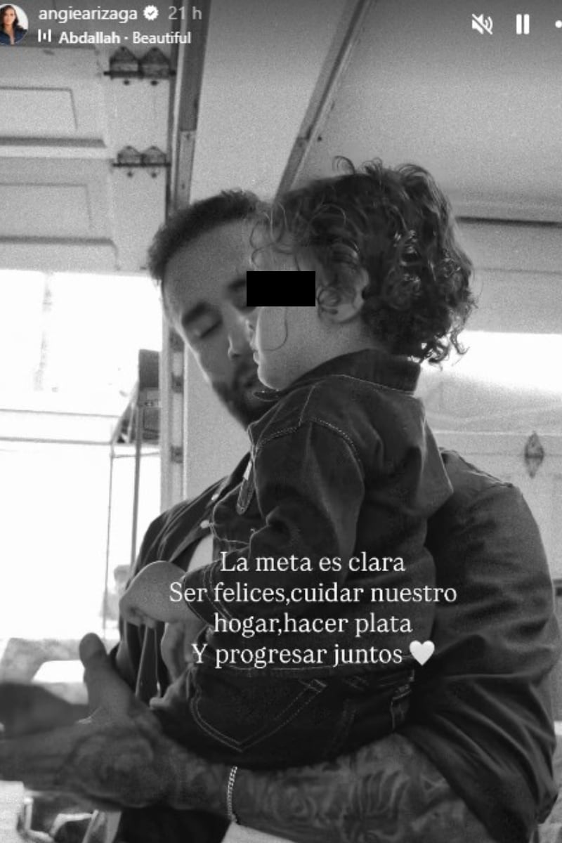 Angie compartió en su cuenta de IG una foto de su pareja y su bebé.