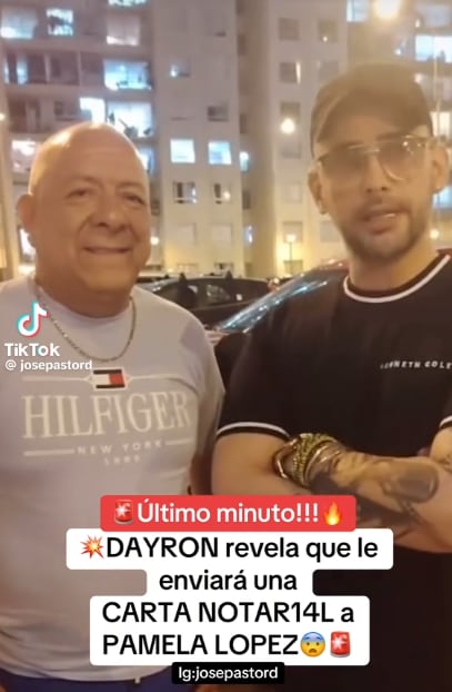 Dayron Martin y su abogado alistan carta notarial contra Pamela López.