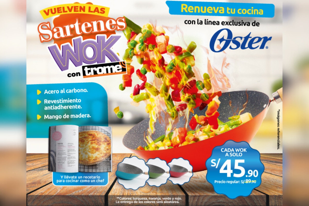 Llegó a Trome el Wok Oster Denali