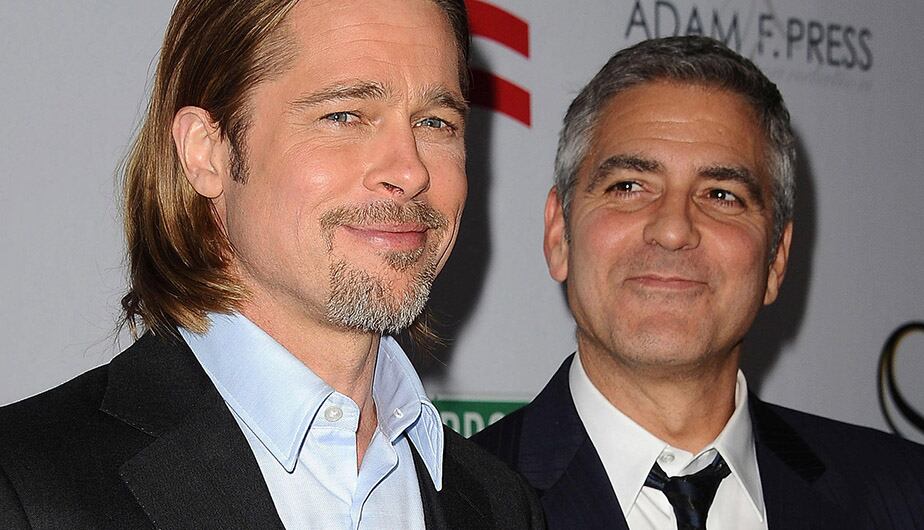 Brad Pitt y George Clooney. (Foto: Getty Images)