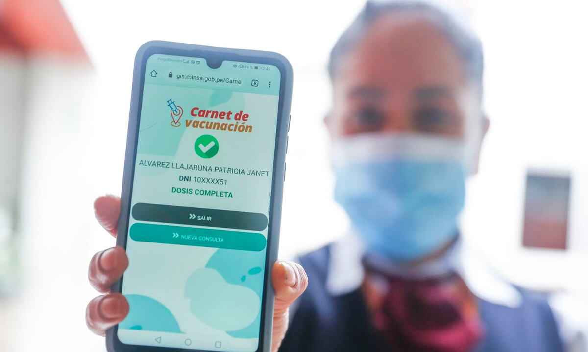 Tener tu carné de vacunación en el celular te ayudará a ahorrar tiempo. (Foto: Andina)