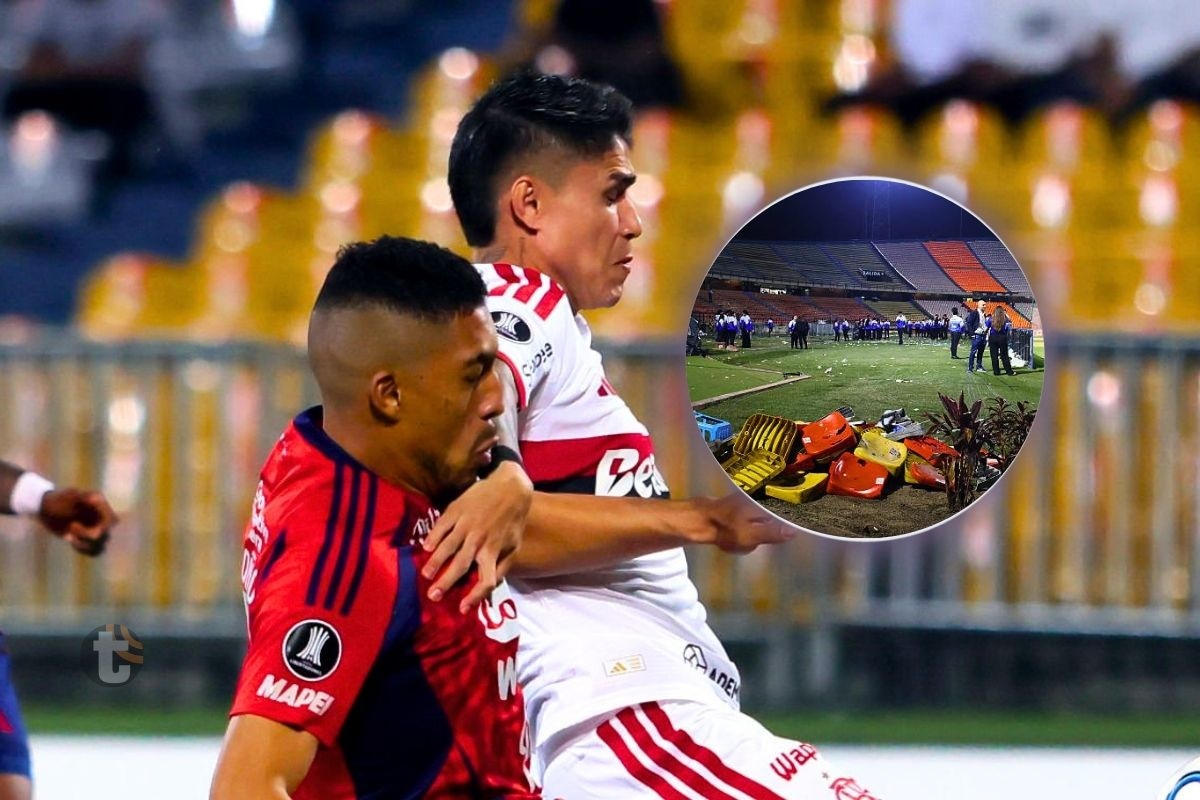 El Flamengo vs Medellín se suspendió po disturbios de la barra (Foto: Getty Images)