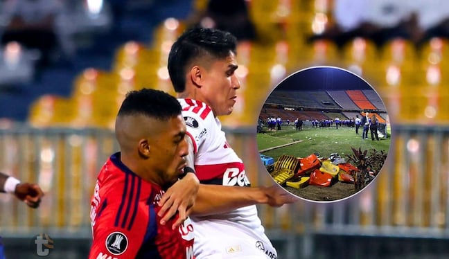 El Flamengo vs Medellín se suspendió po disturbios de la barra (Foto: Getty Images)