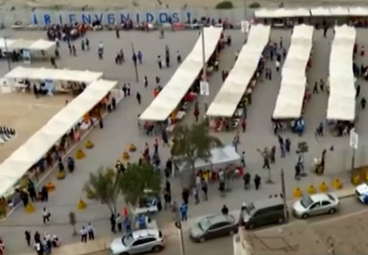 Ambulantes cuando fueron reubicados en la Huerta Encontrada.