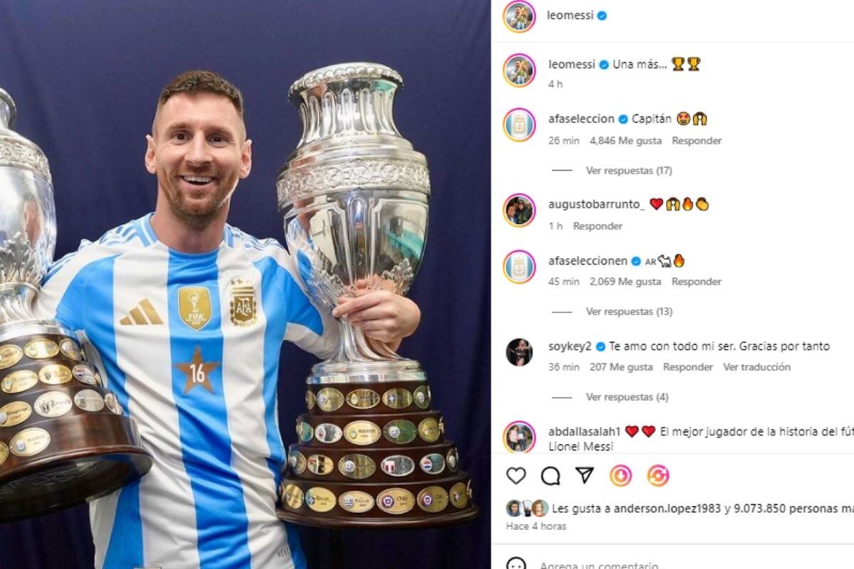 Publicación de Lionel Messi acumuló millones de 'me gusta' (@leomessi)