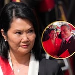 Y su pareja Leslie Echavarría, asistieron al Desfile Militar